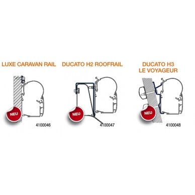 Adapteris PW Fiat Ducato nuo 7/06 standartiniam aukštam stogui H2