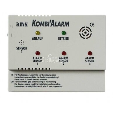 AMS dujų signalizacijos įrenginių kombinuota signalizacija - sistema 12V