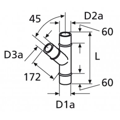 Atšaka 80/80/80 45 GR