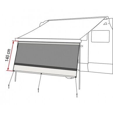 Blocker 300 priekinė sienelė markizei F45,F80S,F65L,CS/XL,F35pro 1