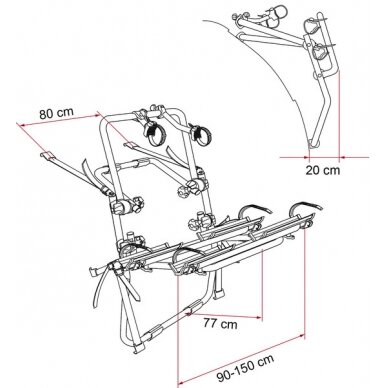 Fiamma universalus dviračių laikiklis Carry Bike 2 dviračiams 1