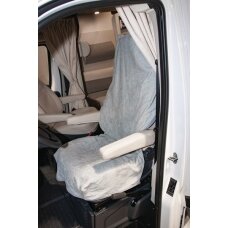 Fotinio audinio apsauginis užvalkalas universaliai automobilio sėdynei, šviesiai pilkas