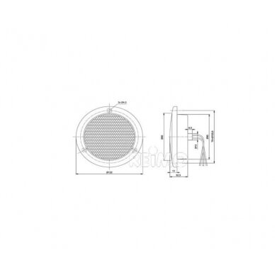 LED indikatoriaus galas 12V, 3/0,5W IP67 500 mm laidas skaidrus 1