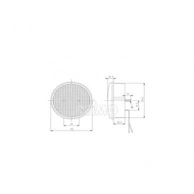 LED mirksi lemputė Cat2 12V 3W geltona IP67, 500mm laidas 1