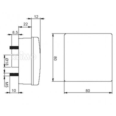 LED stabdžių jungiklis 12V, 4W IP67 500 mm skaidrus laidas 1