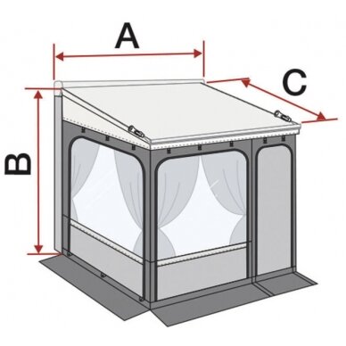 Privacy room sienos A=300cm skirta 245-280 cm aukščiui 1