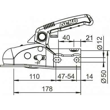 Saugos rinkinys AK 270 su Soft-Dock, tarpikliais ø 35/40/45, slėgio užraktu 3