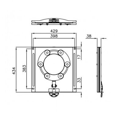 Sėdynės apsukimo mechanizmas VW T5/T6 nuo 2003m. 1