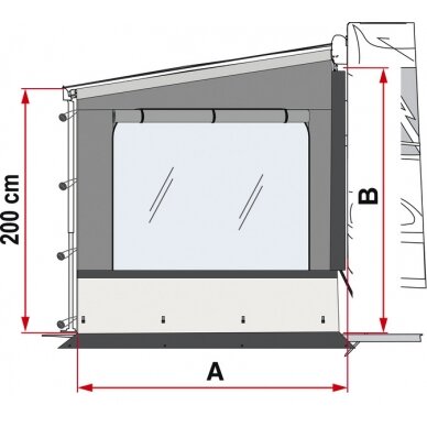 Side W Pro Shade dešinė šoninė panelė su tamsinimu markizei F45,F80,F65L 2