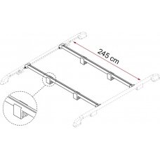 Stogo bėgių skersinis strypas 41100