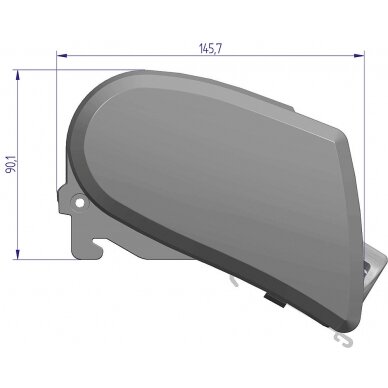 Stogo markizė Omnistor 6300 su 12 V varikliu Korpuso spalva balta Audinio spalva mistiškai pilka 3