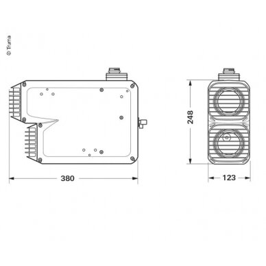 Truma šildymas - VarioHeat komfortas, 12V, galia 3700W 2